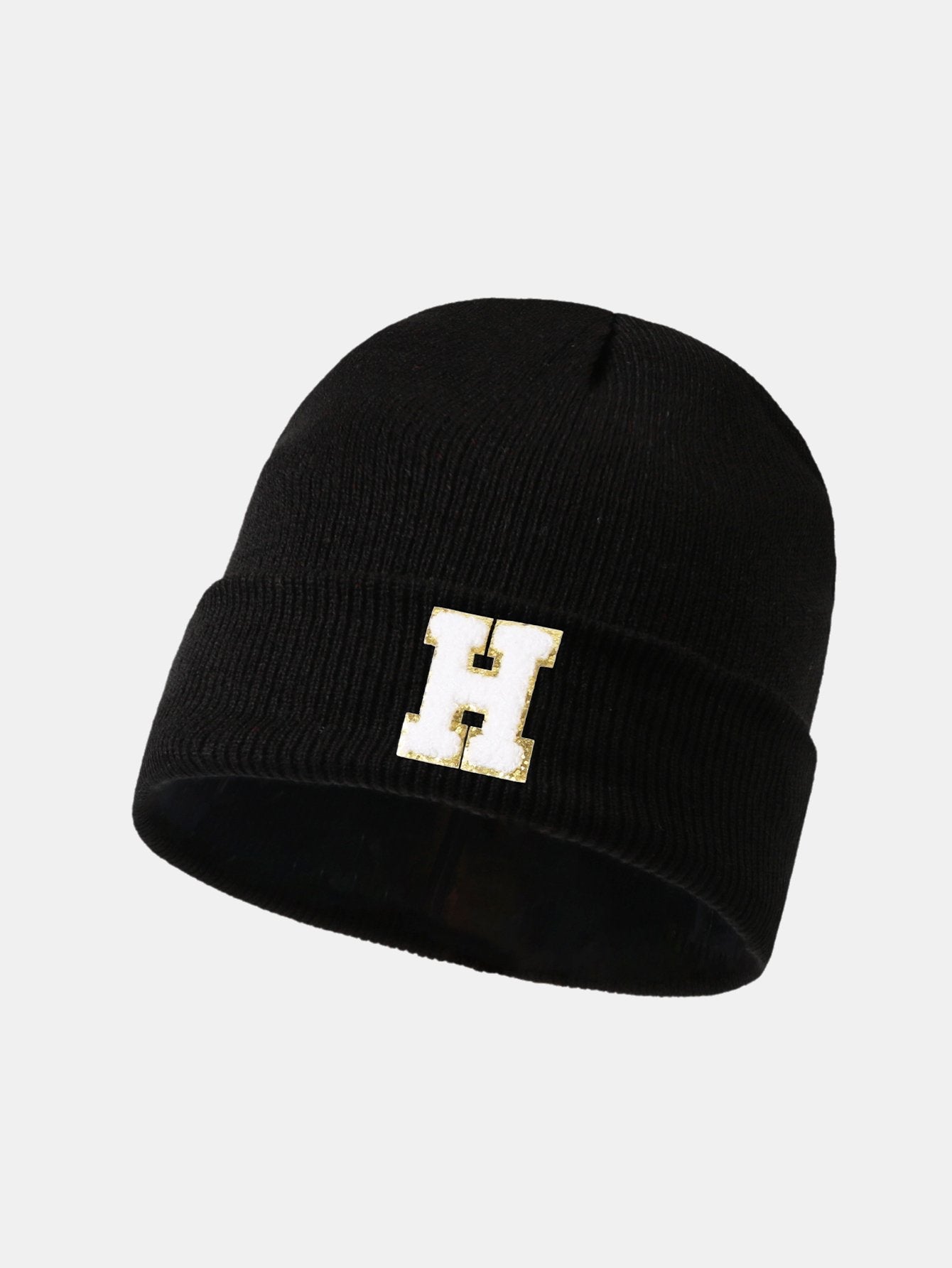 1pc Letter  A-Z Warm Knit Beanie Hat