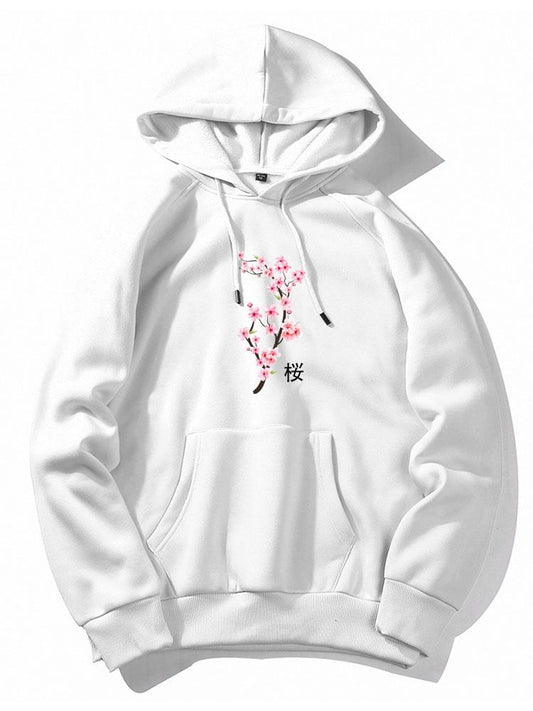 Cherry Blossoms Print Hoodie - Naturzy