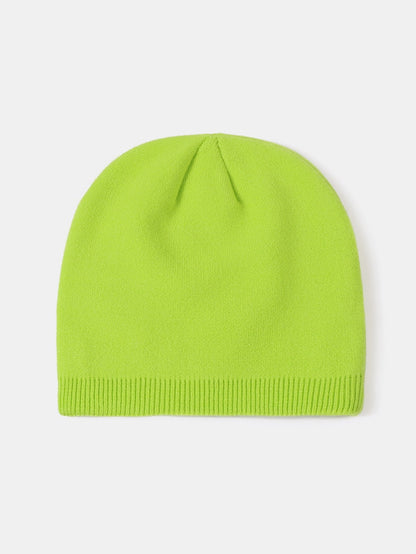 2 Pieces Solid Color Outdoor Cycling Warm Knit Beanie Hat - Naturzy