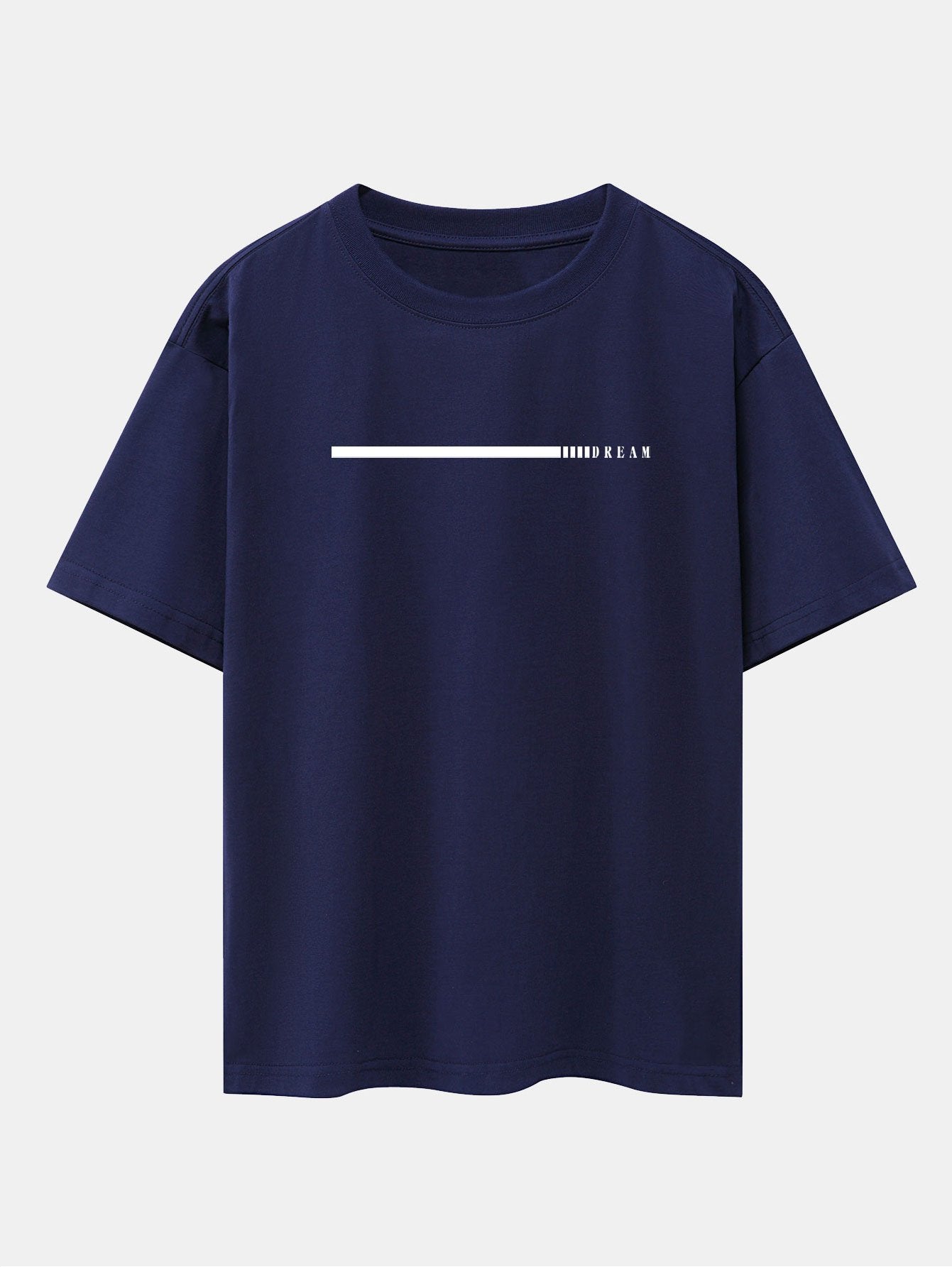 Dream Slogan Print Drop Shoulder Oversize T-Shirt - Naturzy