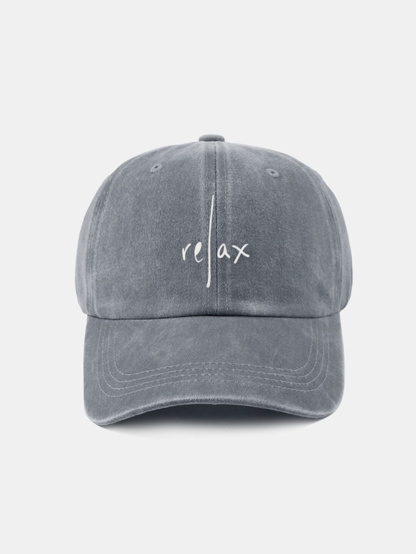 Relax Pattern Classic Retro Washed Distressed Cotton Baseball Cap - Naturzy