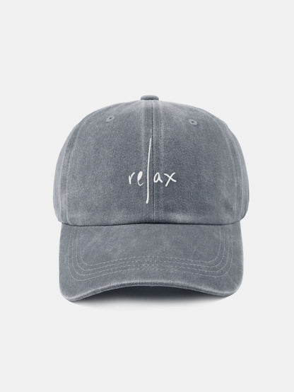 Relax Pattern Classic Retro Washed Distressed Cotton Baseball Cap - Naturzy