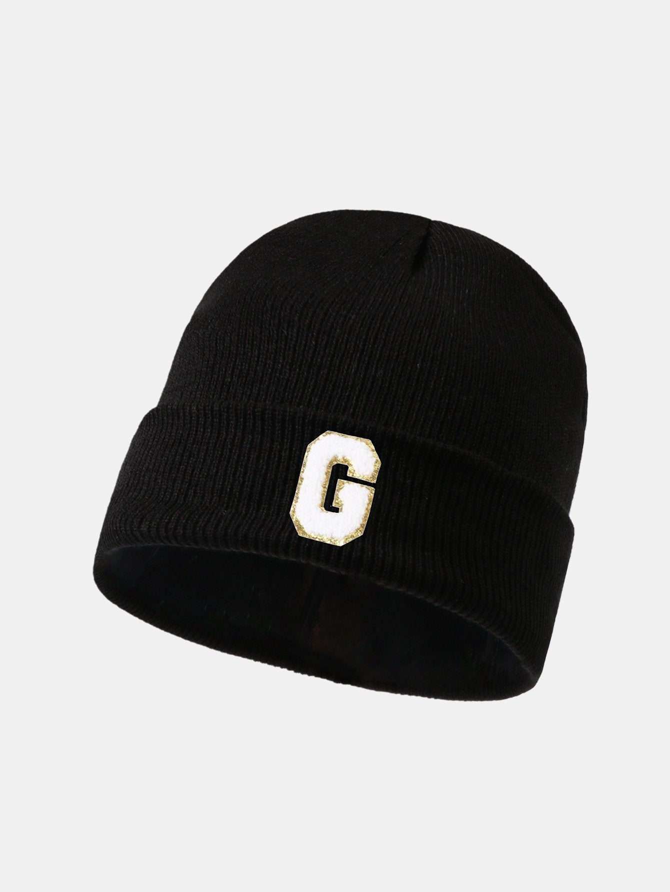 1pc Letter  A-Z Warm Knit Beanie Hat - Naturzy