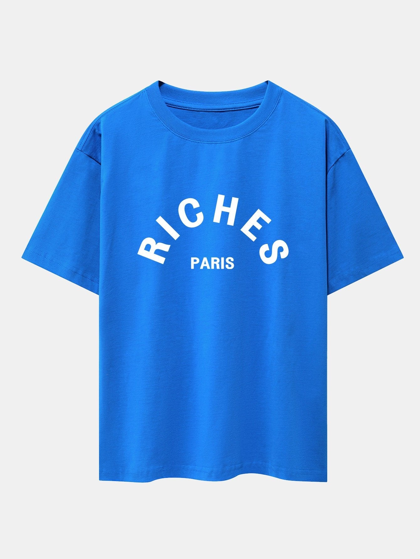 Riches Paris Print Oversize T-Shirt - Naturzy
