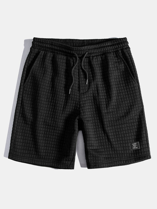 3 Pieces Waffle Drawstring Shorts - Naturzy