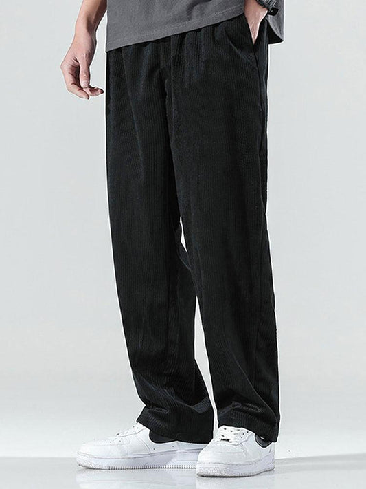 Straight Leg Corduroy Pants - Naturzy