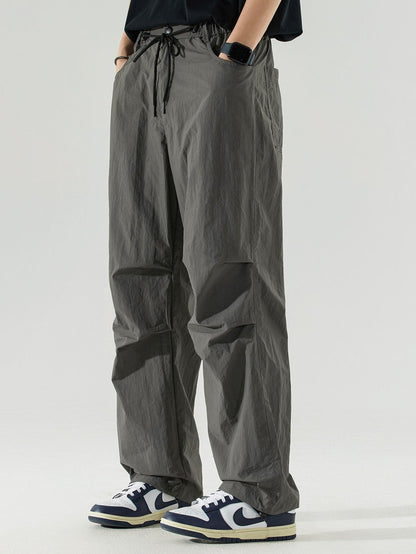 Elastic Waist Parachute Pants - Naturzy