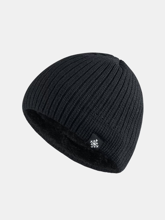 Snowflake Pattern Warm Knit Beanie Hat - Naturzy