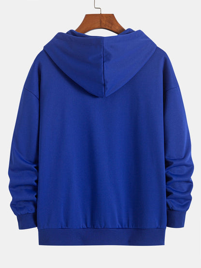 Basic Relax Fit Zip Hoodie - Naturzy