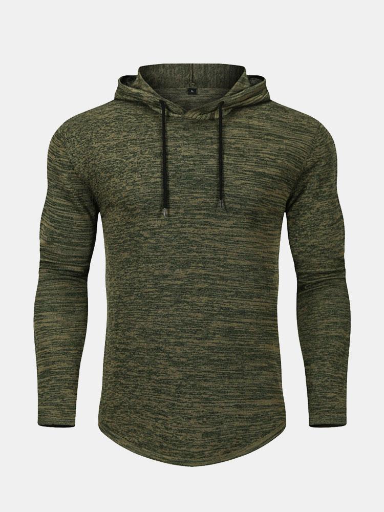 Slim Fit Knit Hooded Sweater - Naturzy