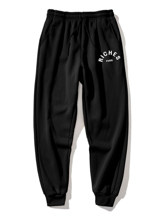 Riches Paris Print Jogger Pants - Naturzy