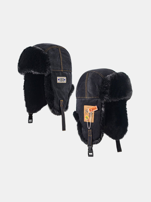 Windproof Warm Earflaps Trooper Trapper Hat - Naturzy