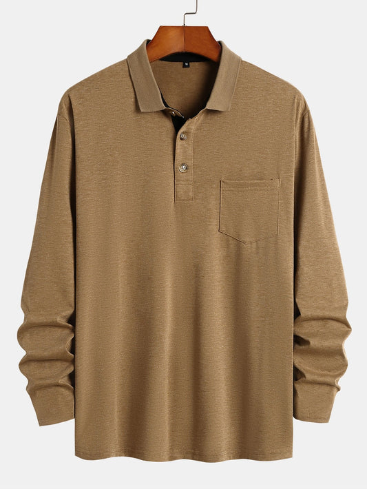 Long Sleeve Regular Fit Polo Shirt - Naturzy