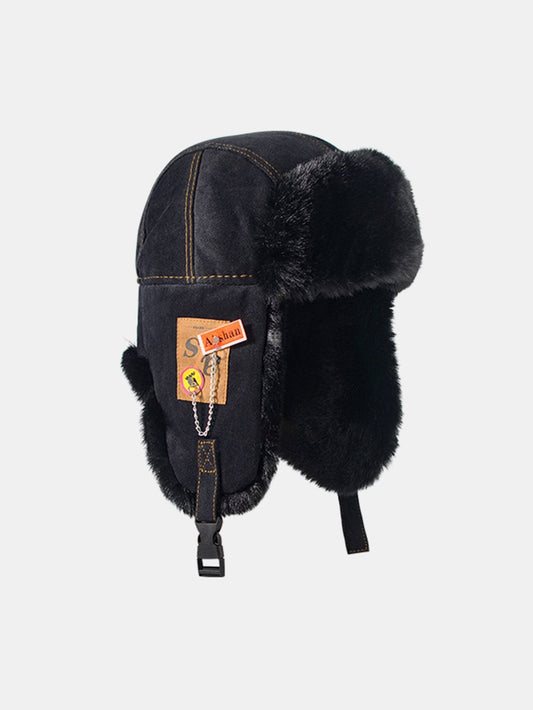 Windproof Warm Earflaps Trooper Trapper Hat - Naturzy