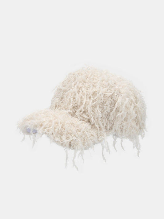 Faux Fur Plush Warm Baseball Cap - Naturzy