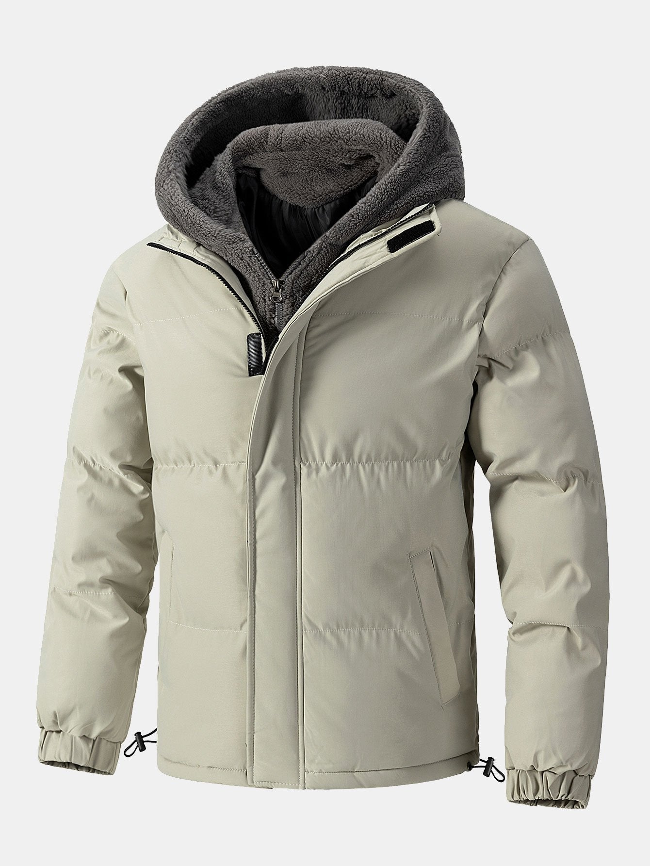 2 In 1 Teddy Hooded Puffer Jacket - Naturzy