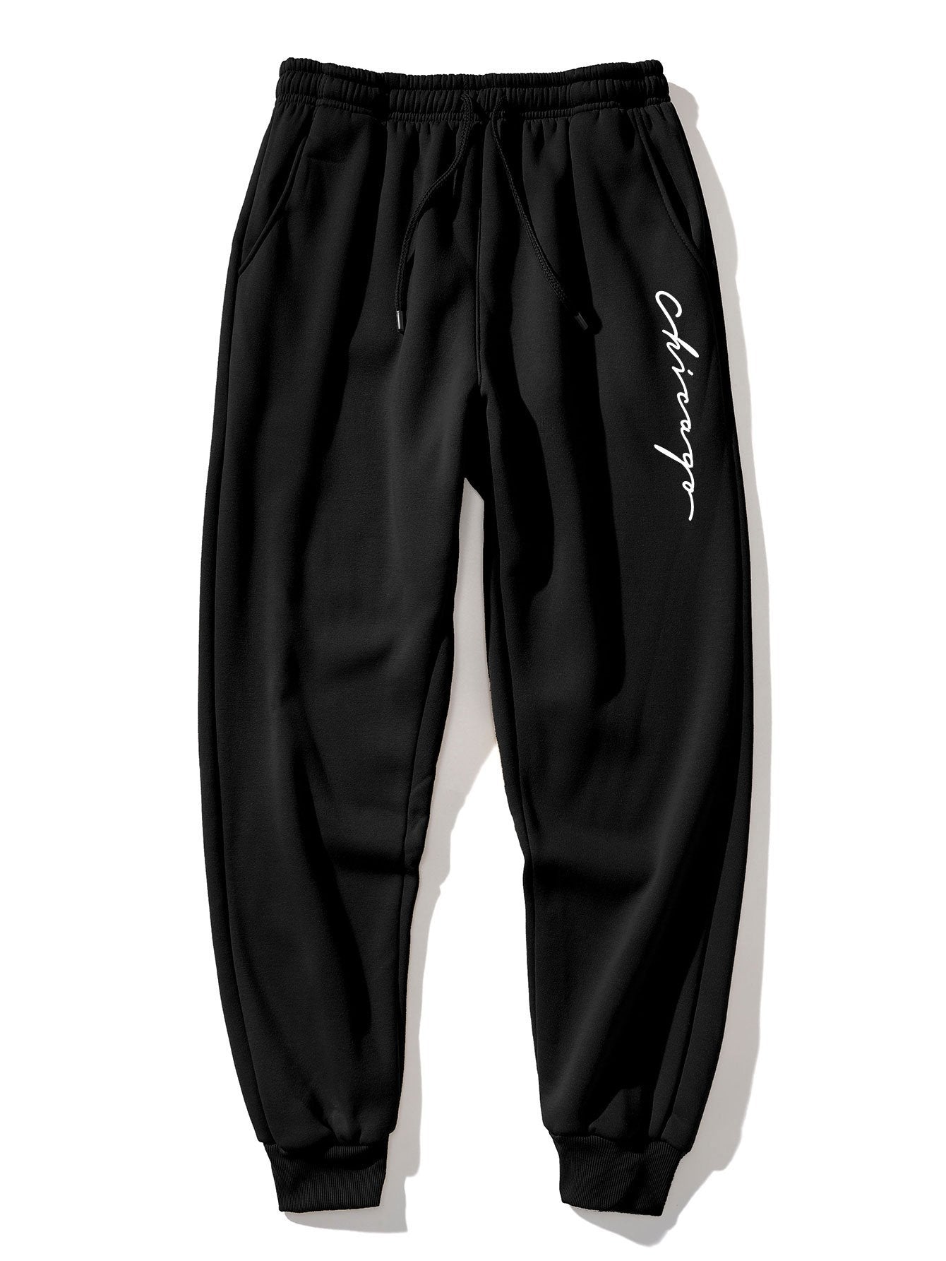 3 Pieces Chicago Print Jogger Pants - Naturzy