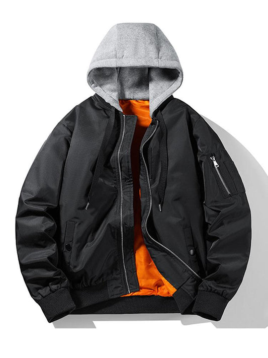 Hooded Bomber Jacket - Naturzy