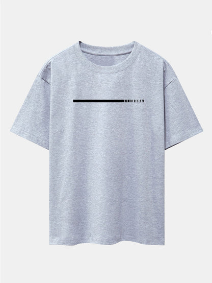 Dream Slogan Print Drop Shoulder Oversize T-Shirt - Naturzy