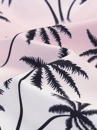 Palm Tree Print Swim Shorts - Naturzy