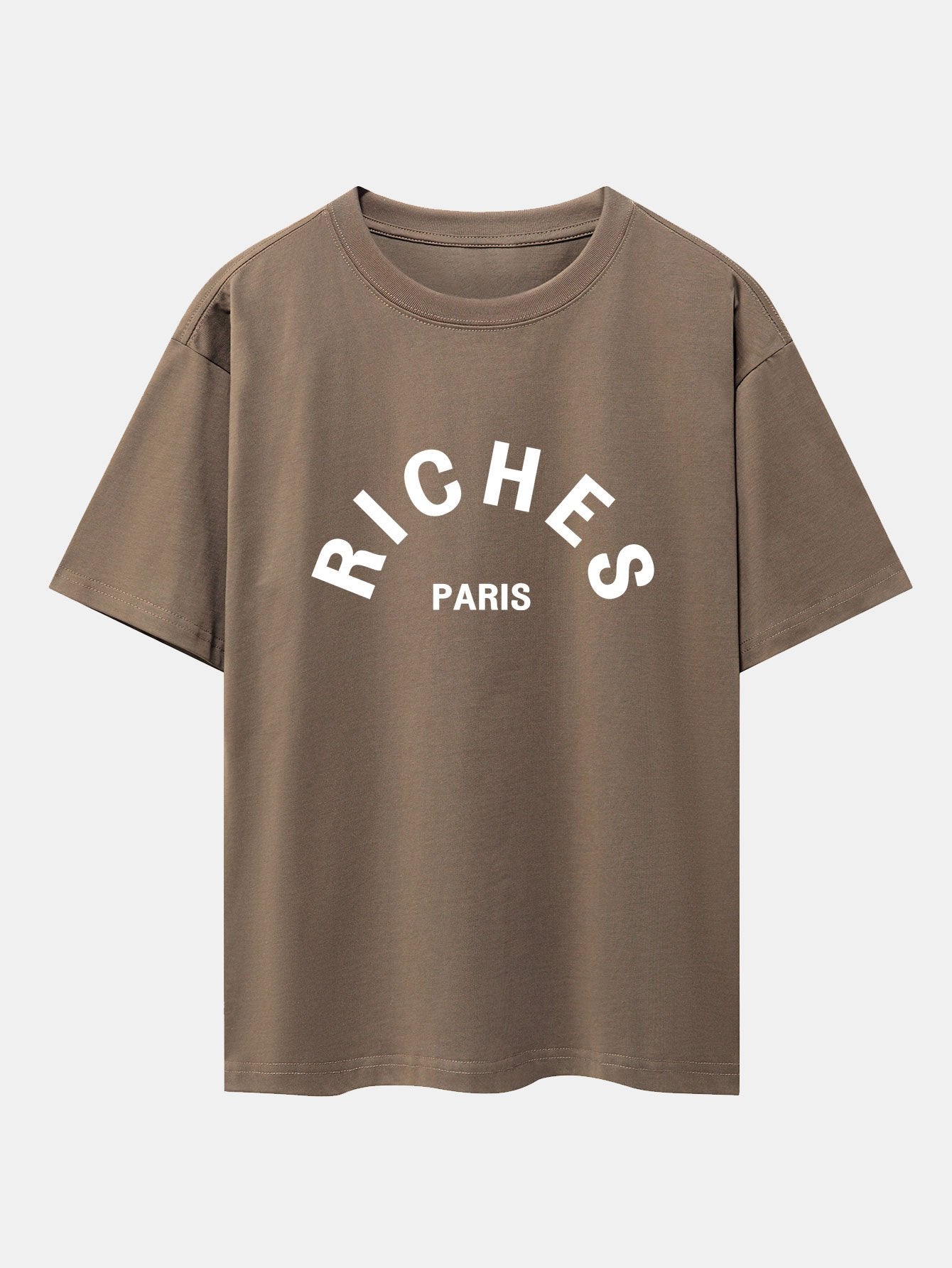 Riches Paris Print Oversize T-Shirt - Naturzy