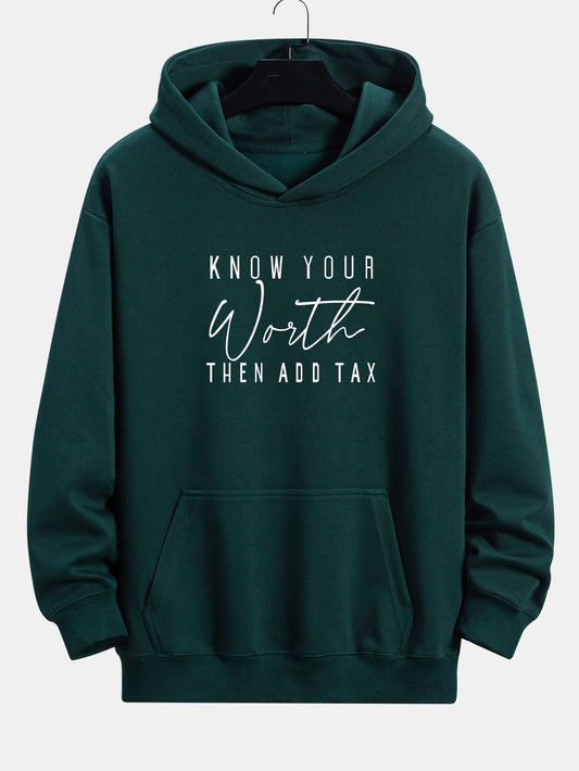Slogan Print Relax Fit Hoodie - Naturzy
