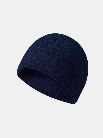 2 Pieces Solid Color Outdoor Cycling Warm Knit Beanie Hat - Naturzy