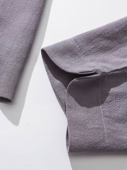 Detachable Belt Relax Fit Linen And Cotton Blend Harem Pants - Naturzy