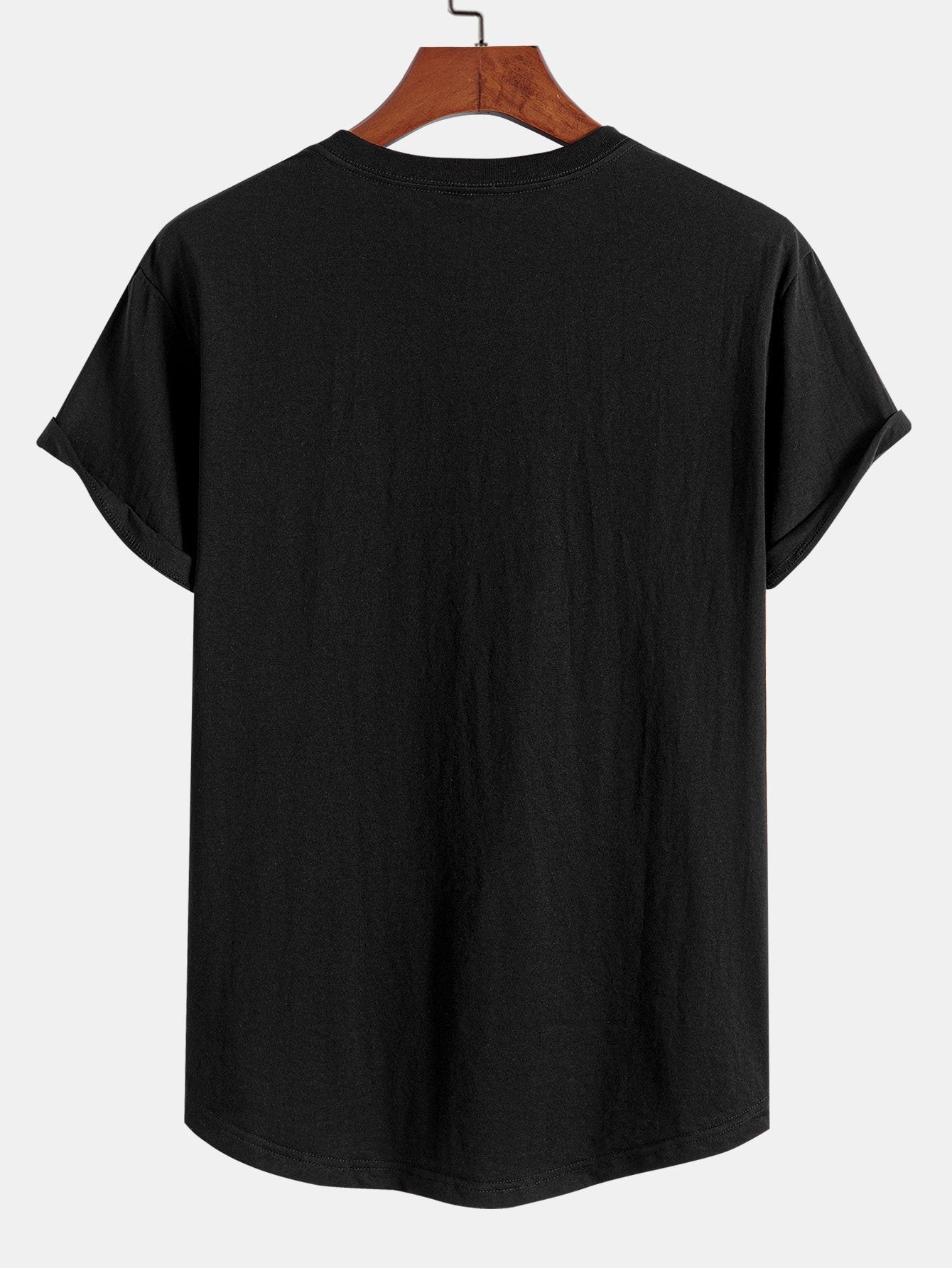 Astronaut Space Pocket Print Cotton Arc Hem T-Shirt - Naturzy