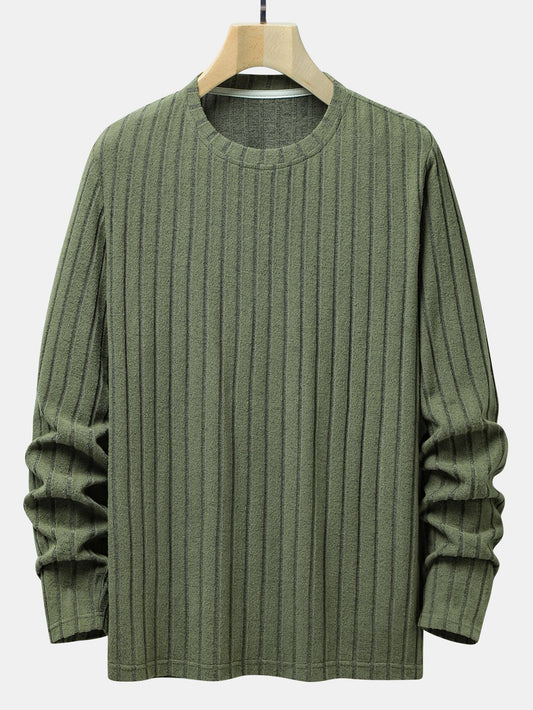 3 Pieces Long Sleeve Knit Ribbed T-Shirts - Naturzy