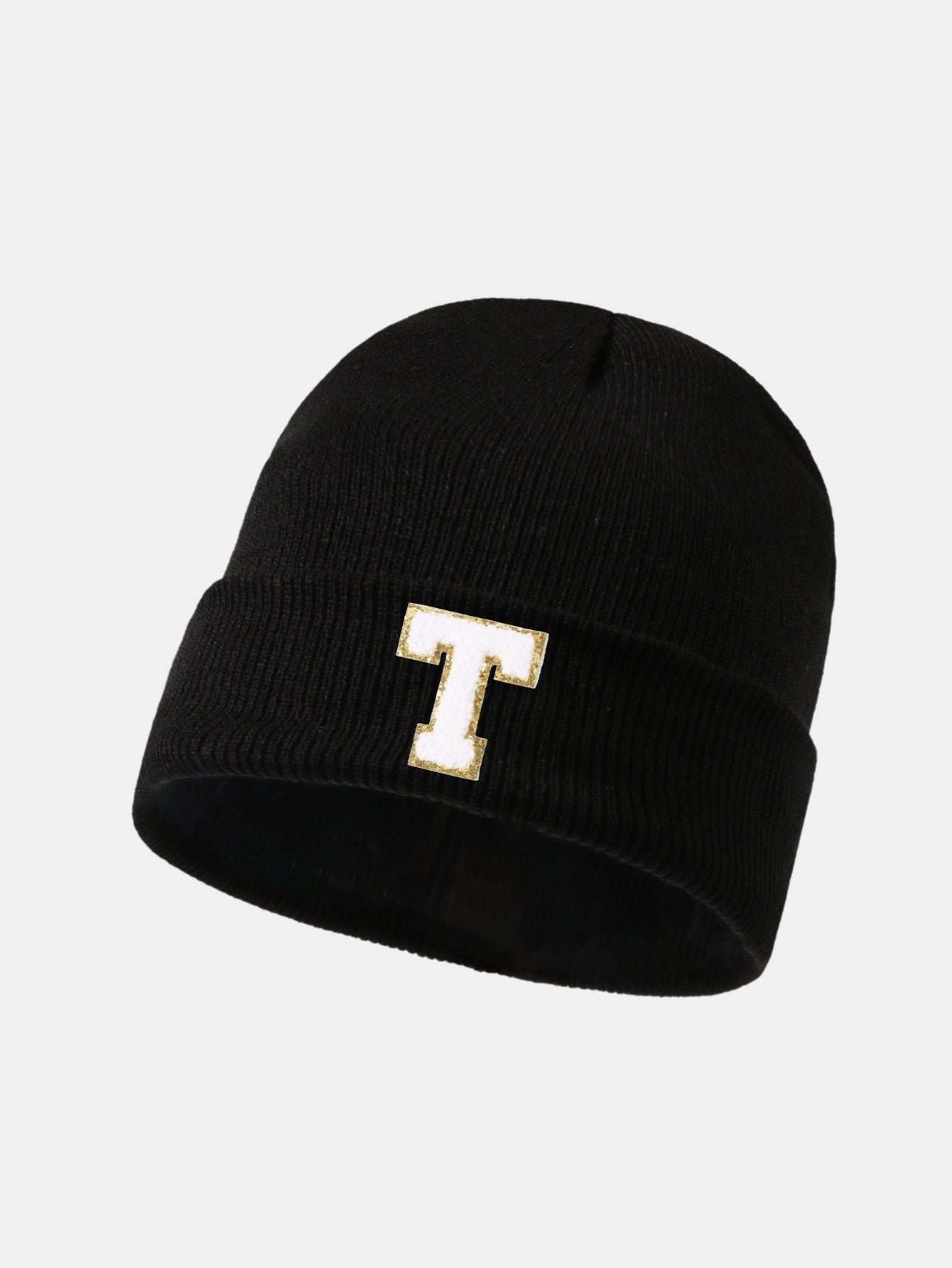 1pc Letter  A-Z Warm Knit Beanie Hat