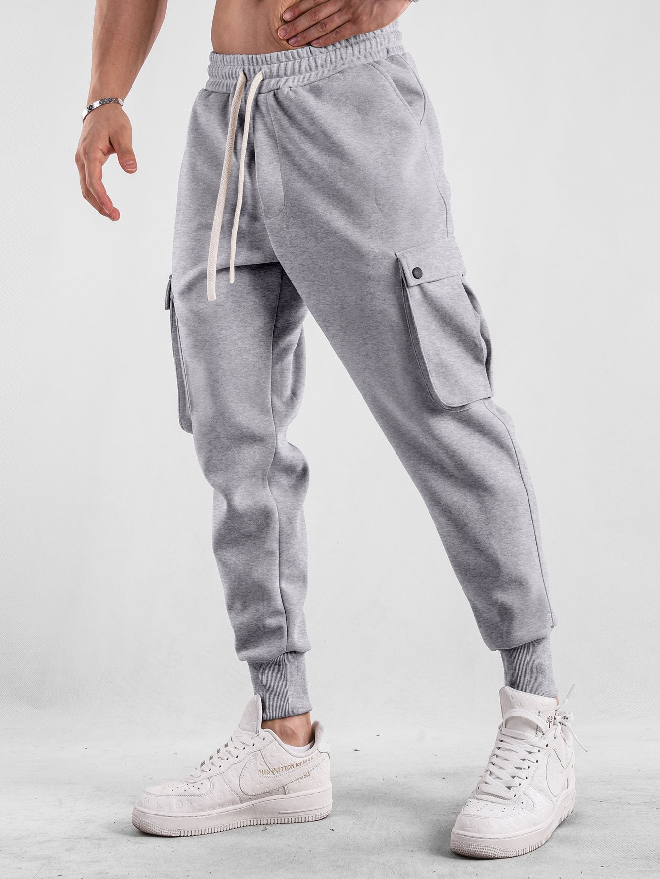 Drawstring Cargo Jogger Pants - Naturzy