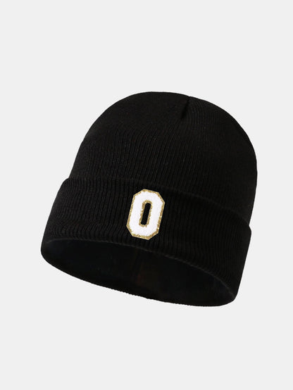 1pc Letter  A-Z Warm Knit Beanie Hat - Naturzy