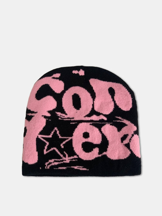 Fashion Slogan Pattern Warm Knit Beanie Hat - Naturzy