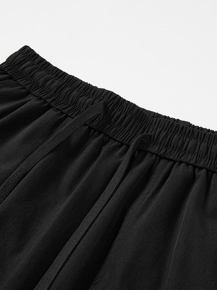 Elastic Waist Parachute Cargo Pants - Naturzy