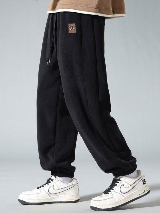 Teddy Lined Polar Fleece Jogging Pants - Naturzy