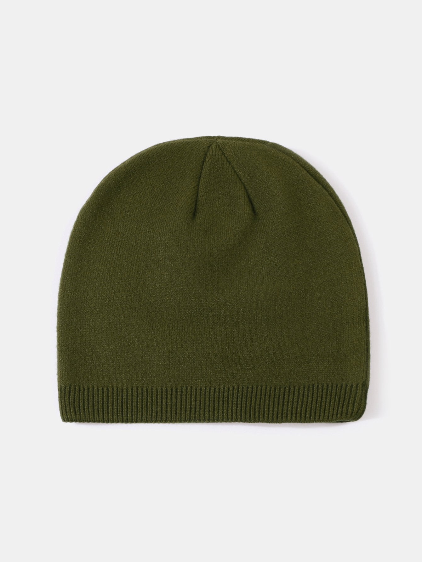 2 Pieces Solid Color Outdoor Cycling Warm Knit Beanie Hat - Naturzy
