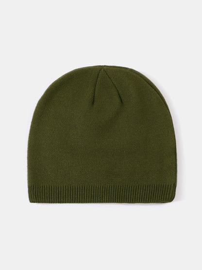 2 Pieces Solid Color Outdoor Cycling Warm Knit Beanie Hat - Naturzy