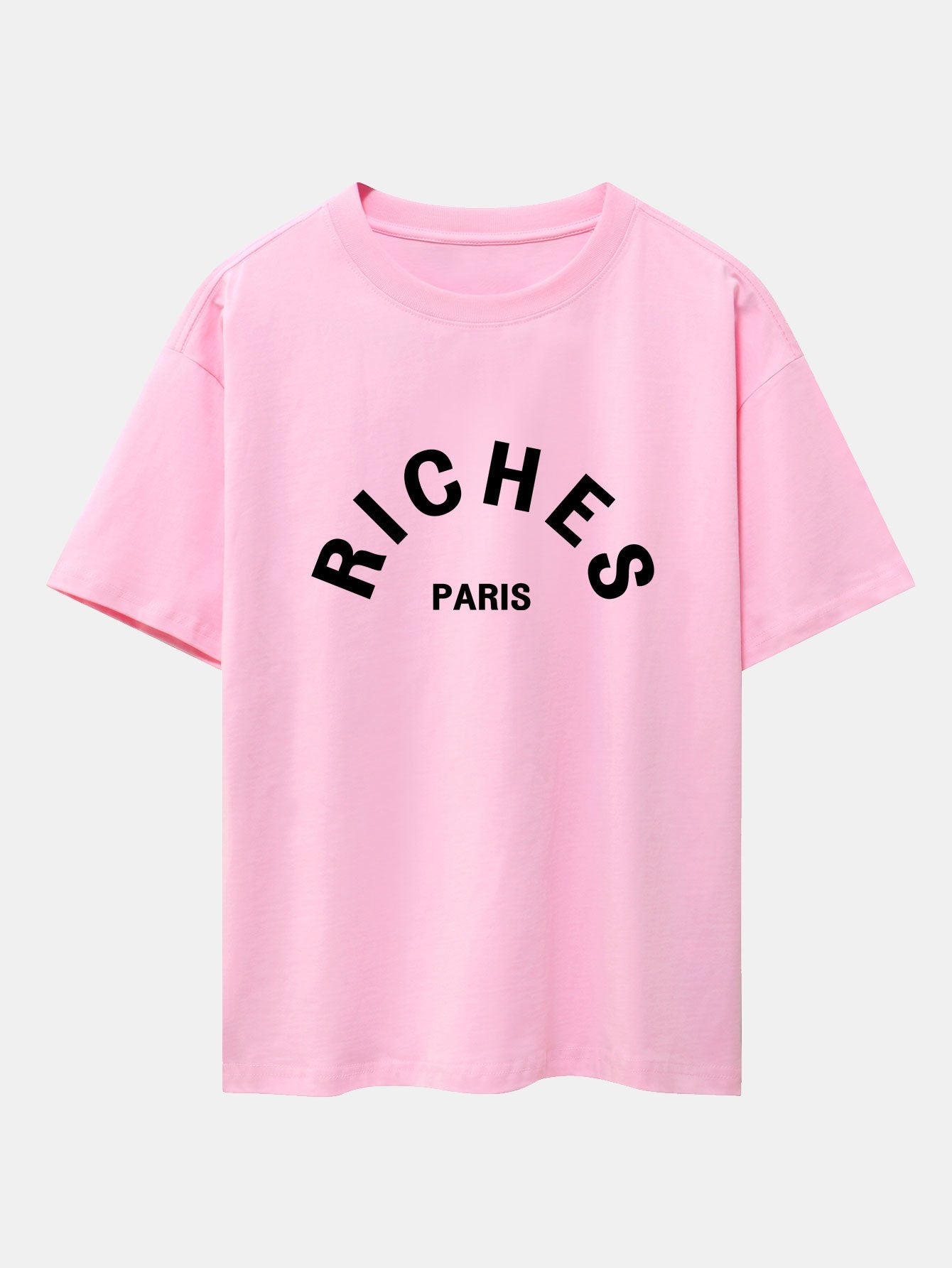 Riches Paris Print Oversize T-Shirt - Naturzy