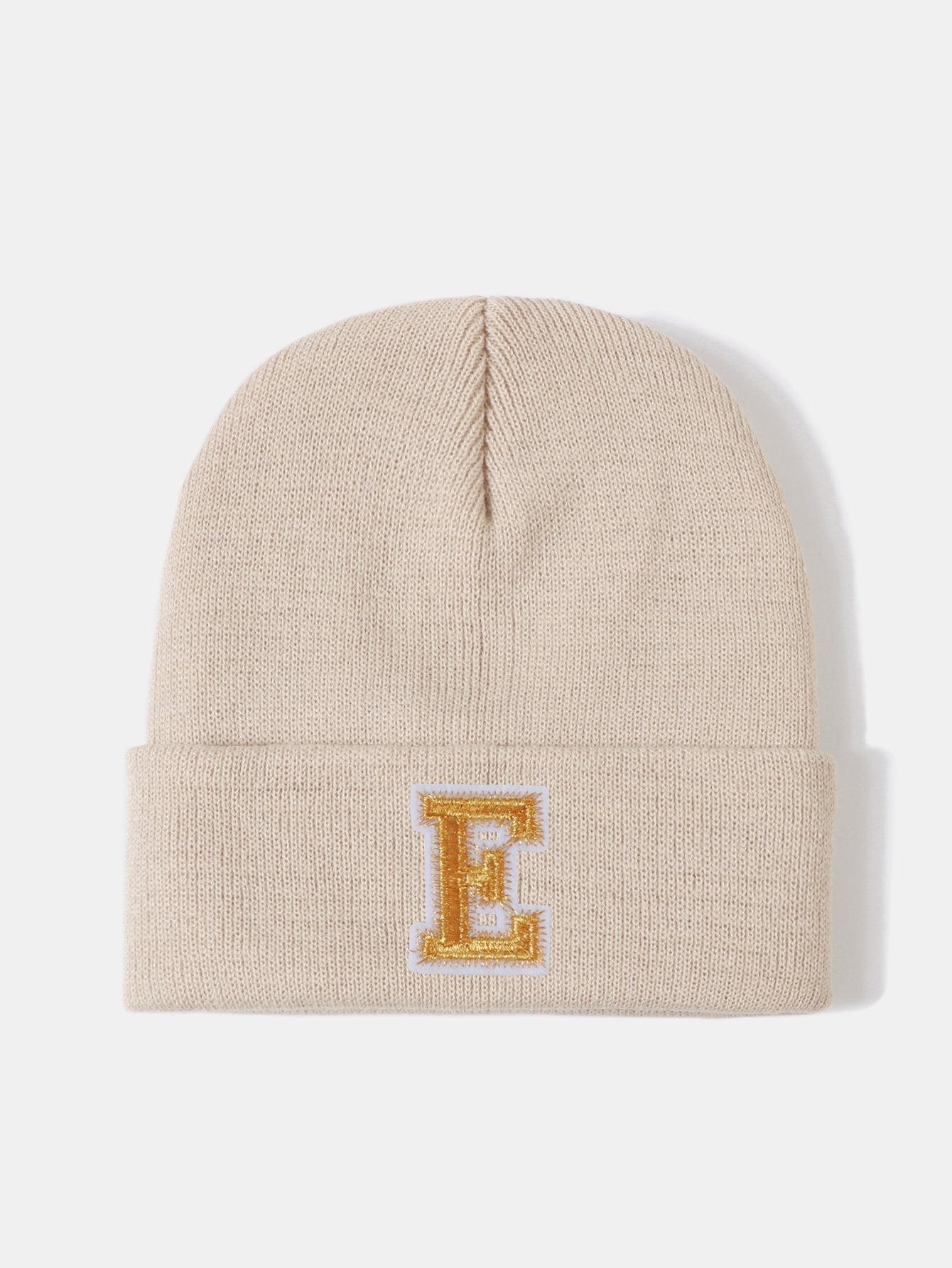 1pc Letter  A-Z Warm Knit Beanie Hat - Naturzy