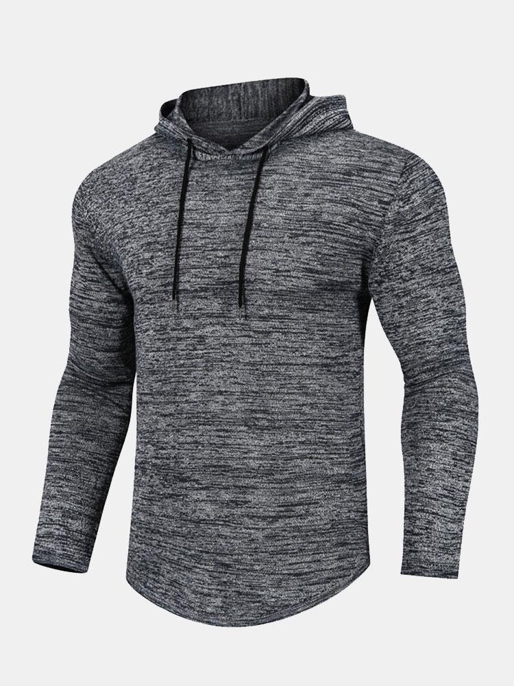 Slim Fit Knit Hooded Sweater - Naturzy
