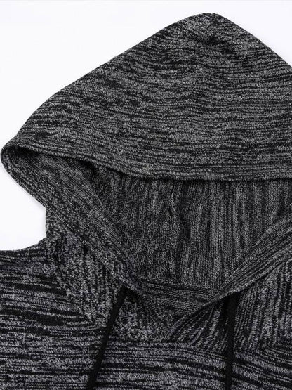 Slim Fit Knit Hooded Sweater - Naturzy