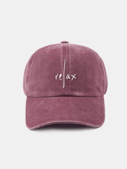 Relax Pattern Classic Retro Washed Distressed Cotton Baseball Cap - Naturzy