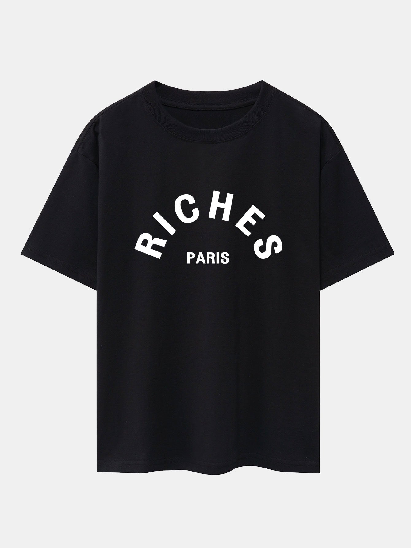Riches Paris Print Oversize T-Shirt - Naturzy