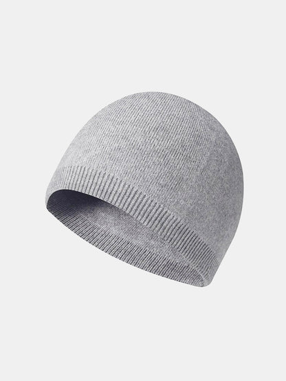 2 Pieces Solid Color Outdoor Cycling Warm Knit Beanie Hat - Naturzy