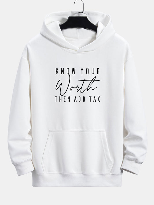 Slogan Print Relax Fit Hoodie - Naturzy
