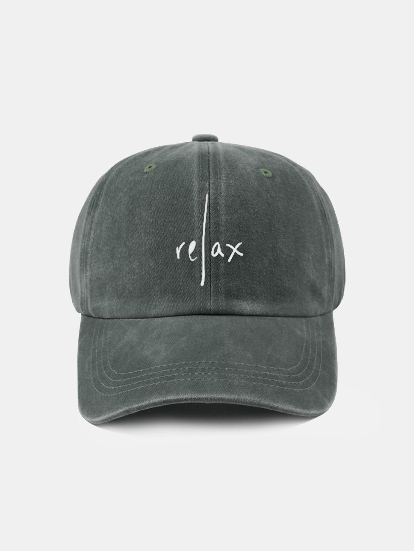 Relax Pattern Classic Retro Washed Distressed Cotton Baseball Cap - Naturzy