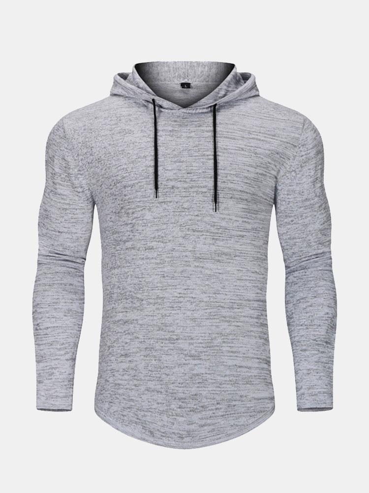 Slim Fit Knit Hooded Sweater - Naturzy