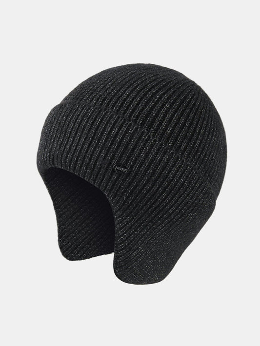 Warm Ear Covers Knit Beanie Hat - Naturzy
