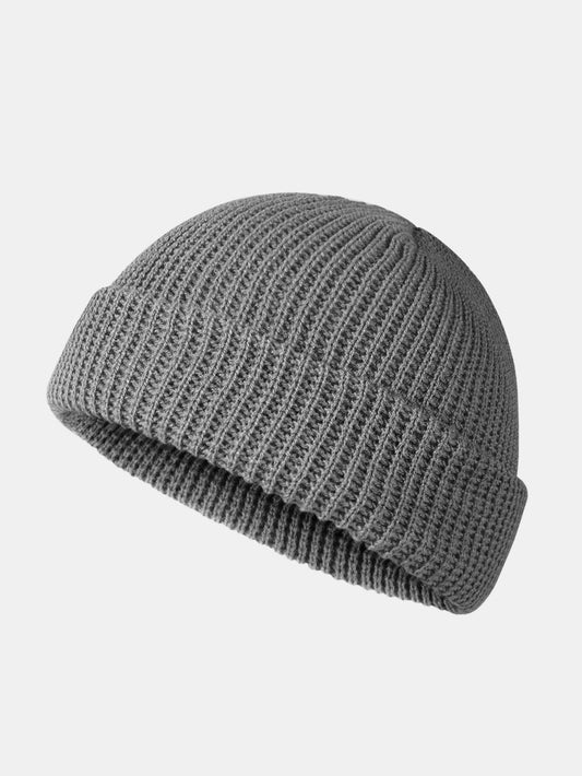 Solid Color Warm Short Knitted Hat - Naturzy